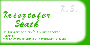 krisztofer spath business card